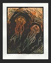 Linocut of Jellyfish with Chine Colle